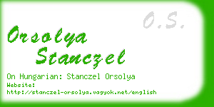 orsolya stanczel business card